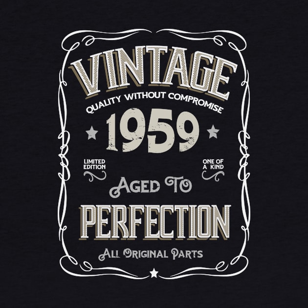 Vintage 1959 63 years old birthday by hoopoe